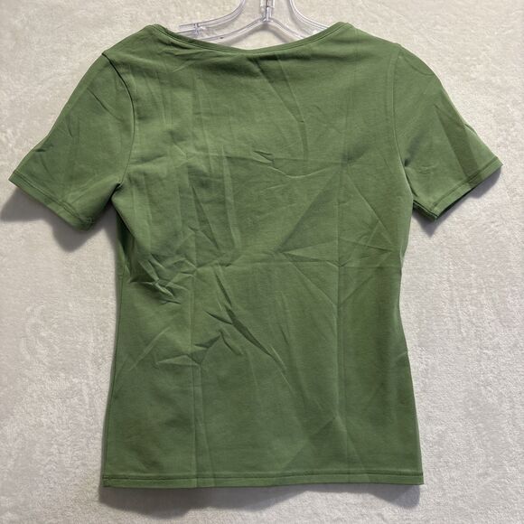 Everlane Women's Scoop Neck T Shirt Short Sleeve Stretch Jade Green Size XXS NWT - Picture 6 of 12